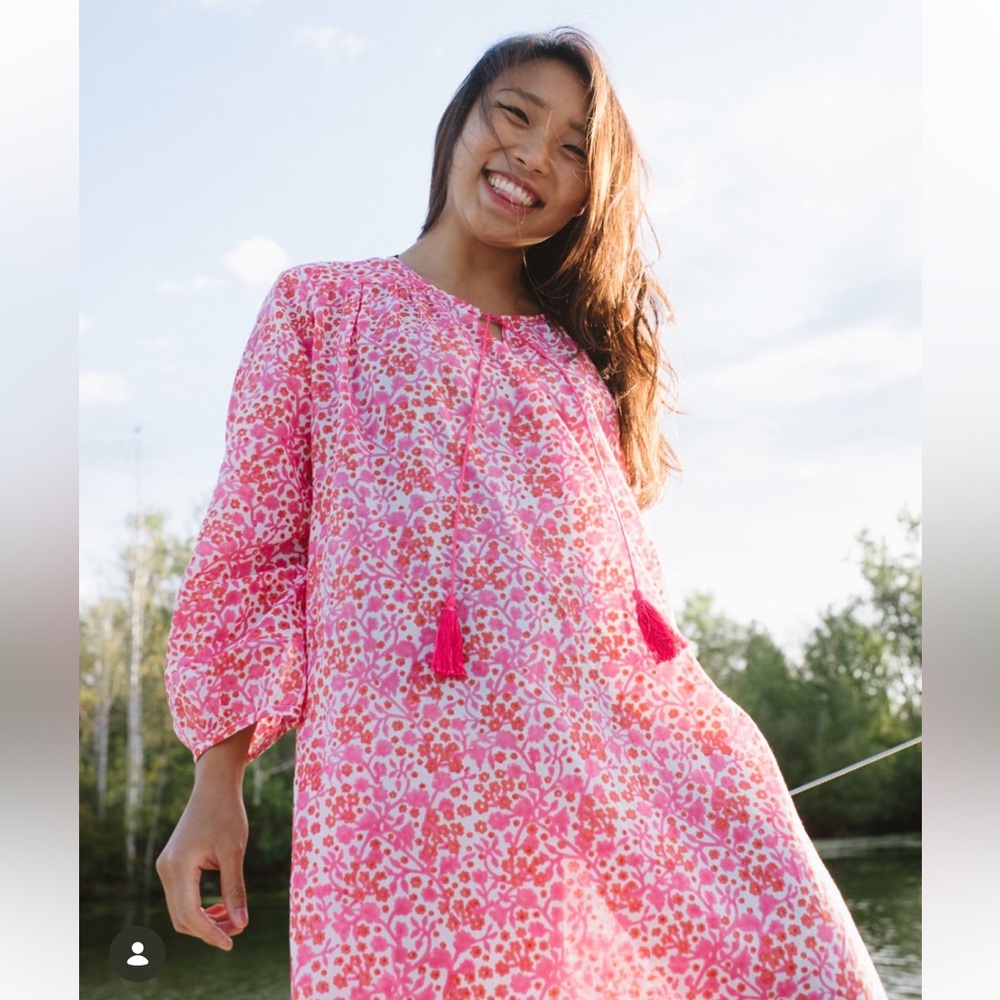 Kate Austin Designs Cotton Joni Floral Dress in one size fits all